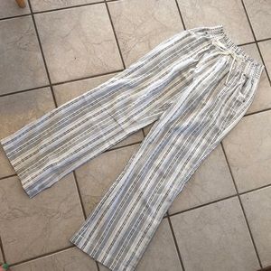Linen-like wide leg pants